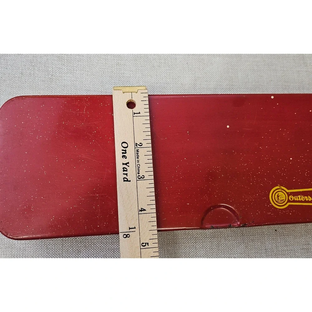 Outers Gunslick Rifle Kit No 477 Vintage Red Metal Tin Hoppes‎ No 9 Solvent USA